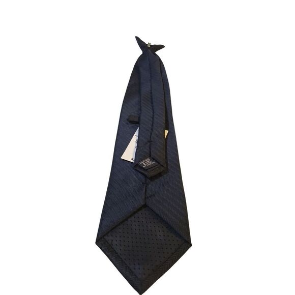 Neck Ties for Men Solid Color Clip-On Neck Ties Black Geometric Pattern Handmade - Picture 6 of 13